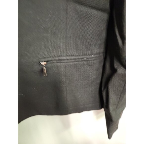 Liz Claiborne Dress Jacket Women's Black Collar Poly Tech Size 8 EUC - Picture 2 of 8